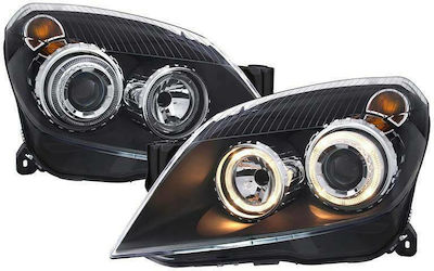 Depo Μπροστινά Φανάρια Angel Eyes για Opel Astra H 2004-2009 2τμχ