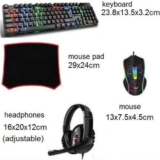 Yelandar Yelandar JX-K1088 Gaming Keyboard Set with RGB lighting & Mouse (English US)