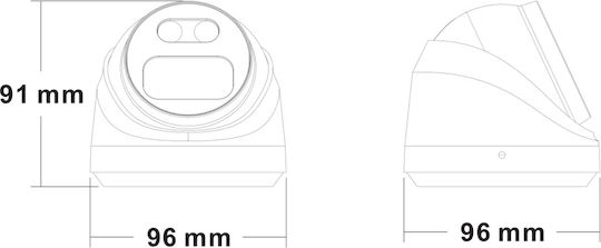 Longse CMSBFG200 IP Überwachungskamera Full HD 1080p Wasserdicht mit Mikrofon und Objektiv 2.8mm