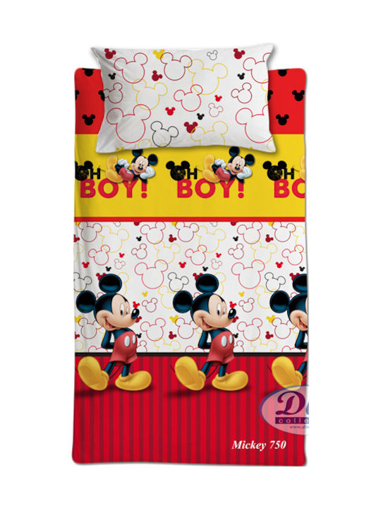 Dimcol Kids Quilt Single Mickey Multicolour 160x240cm