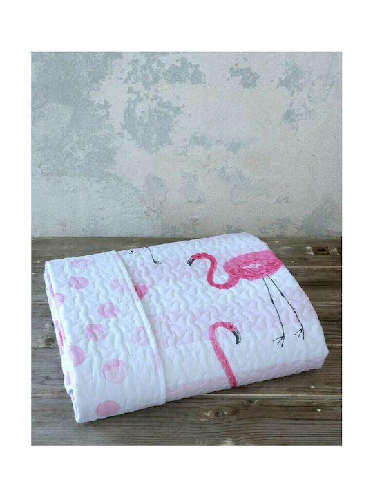 Nima Kids Quilt Single Flamingo Love Pink 160x240cm