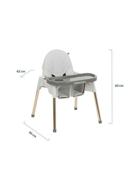 Kikka Boo Sky-High Baby Highchair 2 in 1 with Adjustable Height Pink