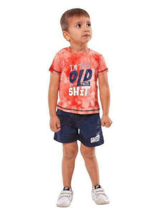 Hashtag Kids Set with Shorts Summer 2pcs Red