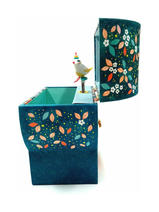 Djeco Kids Jewellery Box Birds On The Tree Blue Wood