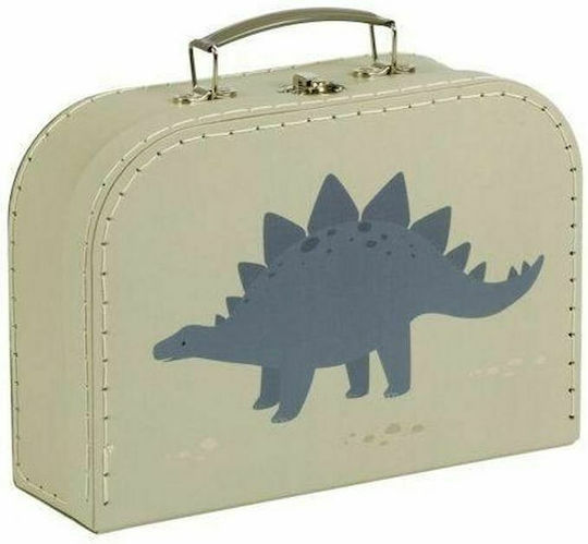 A Little Lovely Company Decorative Suitcase Dinosaurs Made of Wood 2 Pieces Green