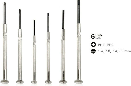 AMiO Set 6 Precision Screwdrivers with 6 Interchangeable Tips