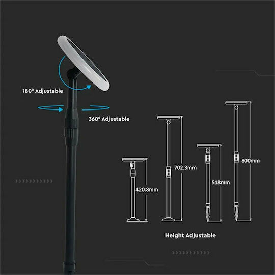 V-TAC VT-943 Σετ 2 Καρφωτά Ηλιακά Φωτιστικά 3W 260lm Θερμό Λευκό 3000K με Φωτοκύτταρο IP65