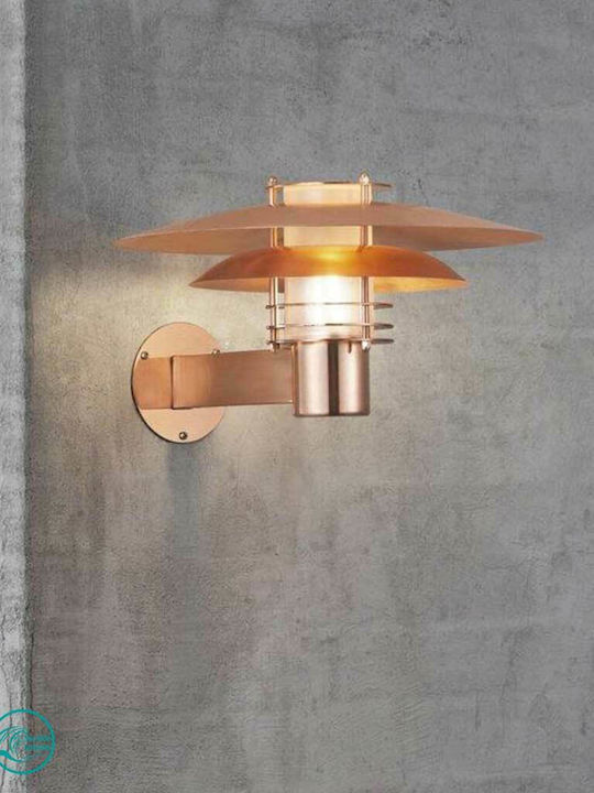 Nordlux Phoenix Wall-Mounted Outdoor Hat Light E27 IP54 42.5x22εκ.