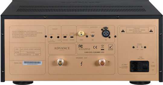 Advance Acoustic X-A220 Evo Power Amplifier Hi-Fi Amplifier Mono 350W/4Ω 220W/8Ω Black