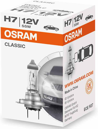 Osram Lampen Auto Classic H7 Halogen 4200K Naturweiß 12V 55W 1Stück LO-