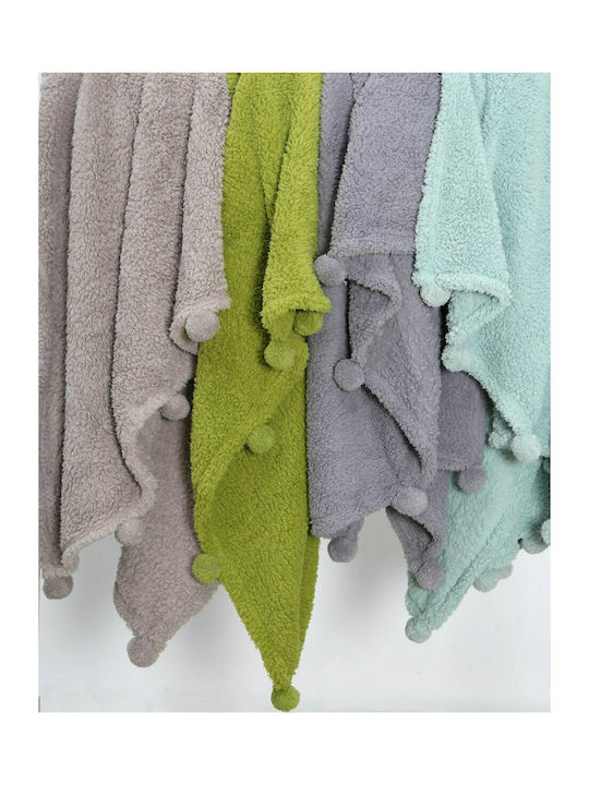 Pennie Papigo Super Furry Blanket Double 240x260cm Olive Green