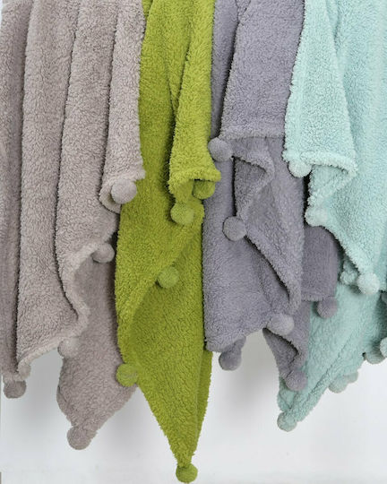 Pennie Papigo Super Furry Blanket Double 240x260cm Olive Green