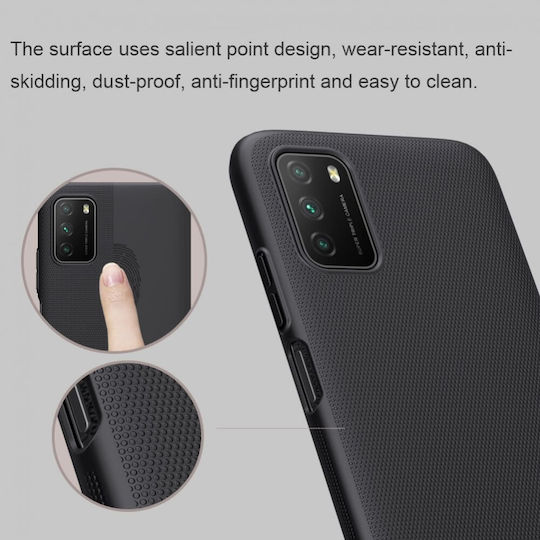 Nillkin Frosted Shield Umschlag Rückseite Kunststoff Schwarz (Poco M3 / Redmi 9T) N1919