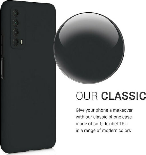 KWmobile Umschlag Rückseite Silikon Black Matte (Huawei P Smart 2021)