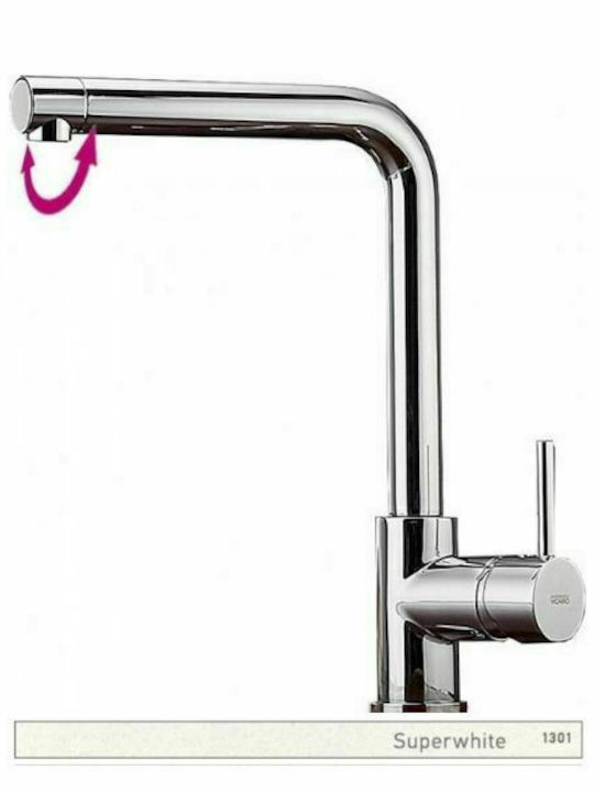 Armando Vicario Fluo Kitchen Faucet Counter Superwhite