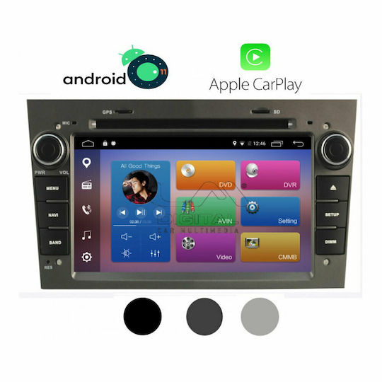 LM Digital Car Audio System for Opel Astra / Agila / Antara / Corsa / Meriva / Signum / Tigra / Vectra / Vivaro / Zafira / Combo Suzuki Ignis Renault Trafic 2004-2011 (Bluetooth/USB/WiFi/GPS/Apple-Carplay/Android-Auto) with Screen 7"