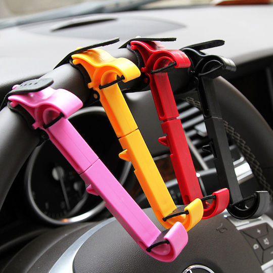 Autoline Wheel Holder Yellow Suport Auto pentru Telefon cu cârlige reglabile Galbenă 9990000007387
