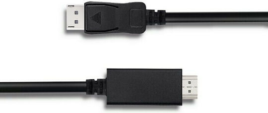 Qoltec Cable DisplayPort male - HDMI male 2m Black (50441)