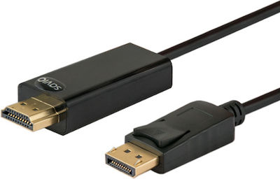 Savio Cable DisplayPort male - HDMI male 1.5m Black (CL-56)