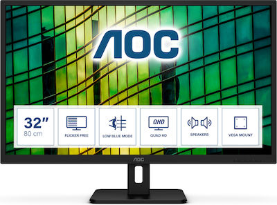 AOC Q32E2N IPS Monitor 31.5" QHD 2560x1440 cu Timp de Răspuns 4ms GTG