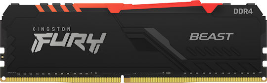 Kingston Fury Beast 16GB DDR4 RAM cu Viteză 3200 pentru Desktop