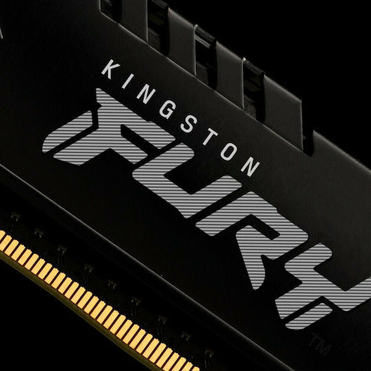 Kingston Fury Beast DDR4 64GB RAM με 4x16GB Modules και Ταχύτητα 3200 για Desktop