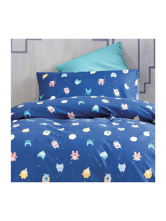 Rythmos Busters Kids Cotton Pillowcase 50x70cm Blue