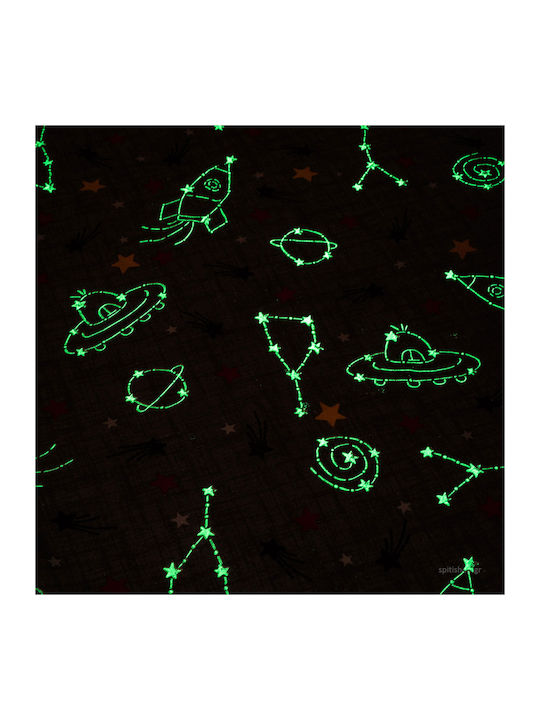 Palamaiki Luminous Kids Cotton Pillowcase 50x70cm Comet Green 9-050118-003