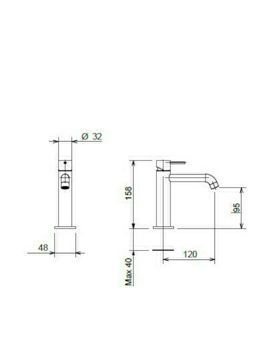 La Torre Elle Mixing Sink Faucet Gold Brushed