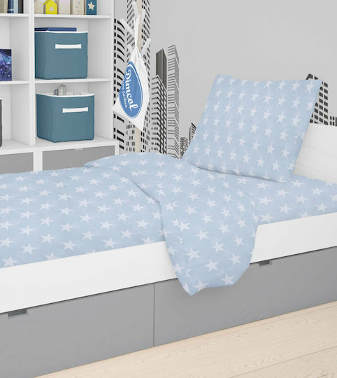 Dimcol Star Față de pernă pentru copii din bumbac 100% 50x70buc 33 Σιέλ 1925813107303328