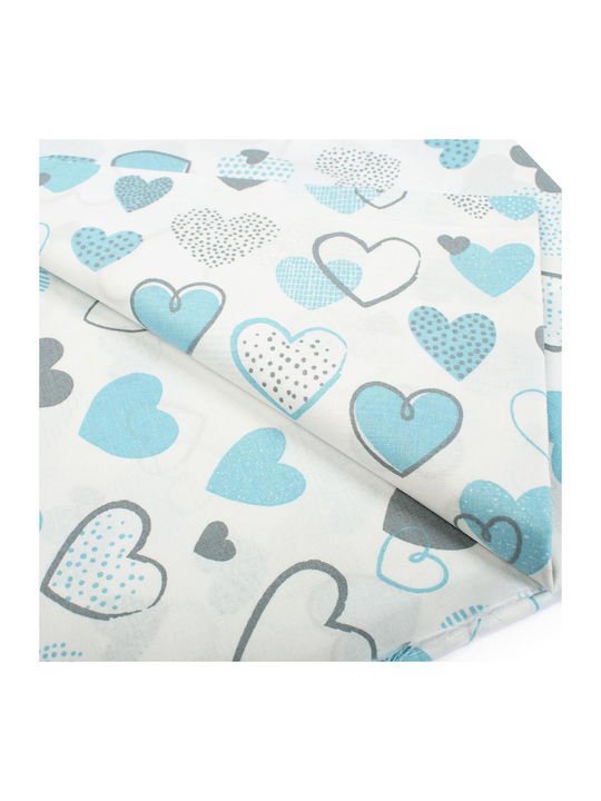 Dimcol Hearts Kids Cotton Pillowcase 50x70cm 08 Blue