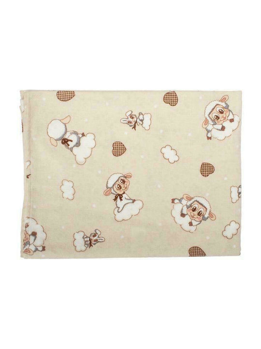 Dimcol Lamb Kids Cotton Pillowcase 50x70cm 07 Beige