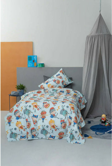 Palamaiki My Kingdom Mk736 Детски калъфи за възглавници от 100% памук 50x75бр Blue