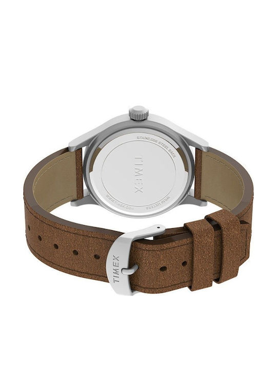 Timex Expedition Scout Men's Watch 40mm Battery with Brown Leather Strap
