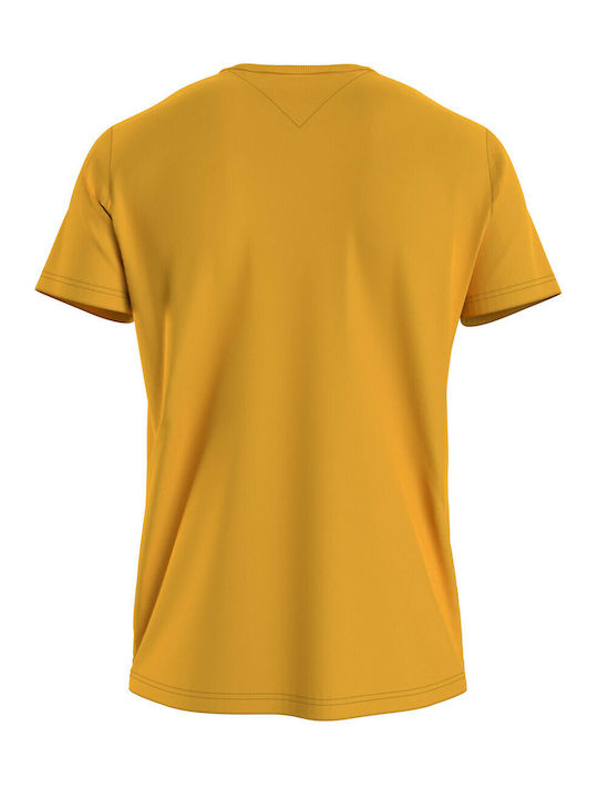 Tommy Hilfiger Ανδρικό T-shirt Prairie Yellow με Λογότυπο