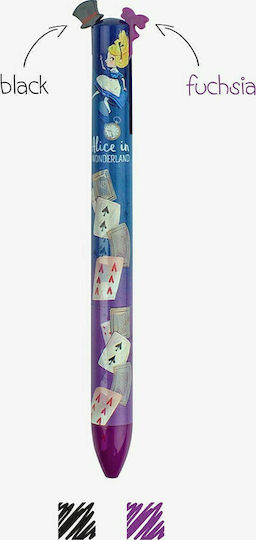 Legami Milano Click Clack Pen Ballpoint 1mm Multicolour with Multicolour Ink Alice