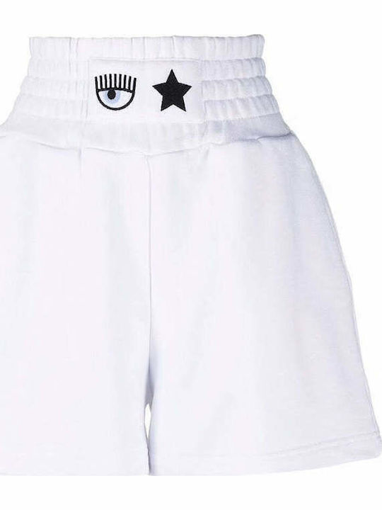 Femei Talie înaltă Pantaloni scurți Alb