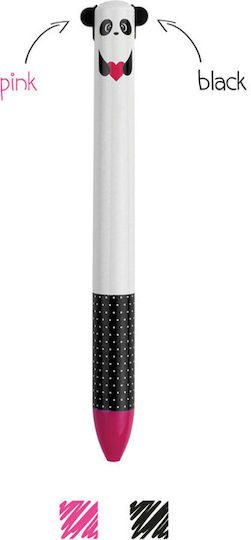 Legami Milano Click Clack Pen Ballpoint 1mm with Multicolour Ink Panda