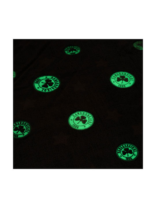 Palamaiki Kids Fleece Blanket Panathinaikos 160x220cm Glow-in-the-Dark Green