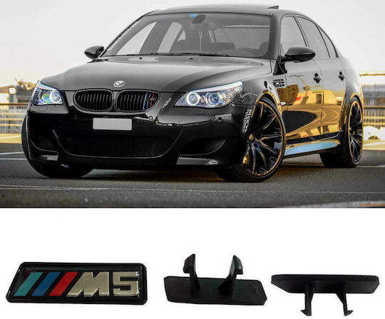Лого на Качулка на автомобил Автомобил BMW M5 / E60 / Ред 5 Бутон с емблема M5 за BMW E60 Сърца 5.7x1.9см