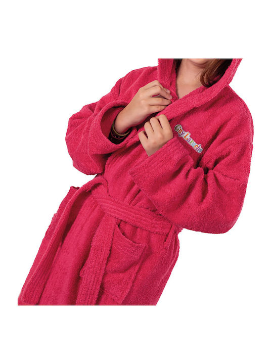 Guy Laroche Kids Hooded Bathrobe Tender Cherry