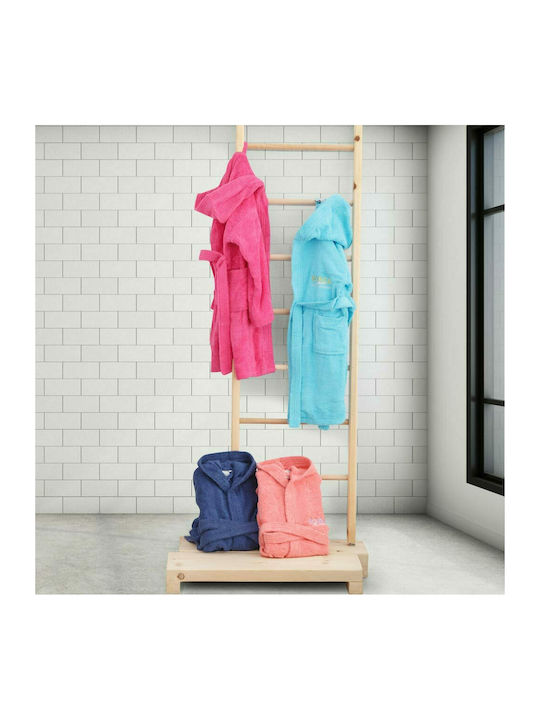 Borea Kids Hooded Bathrobe Junior Turquoise
