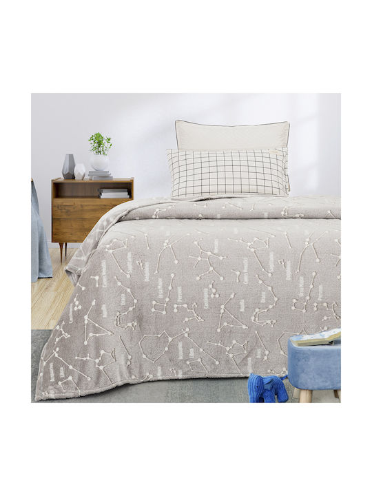 Beauty Home Pătură Fleece 160x220buc Fosforescentă Gri