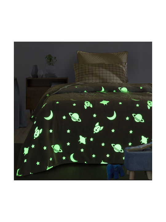 Beauty Home Κουβέρτα Φωσφορίζουσα Γαλάζια 160x220εκ.