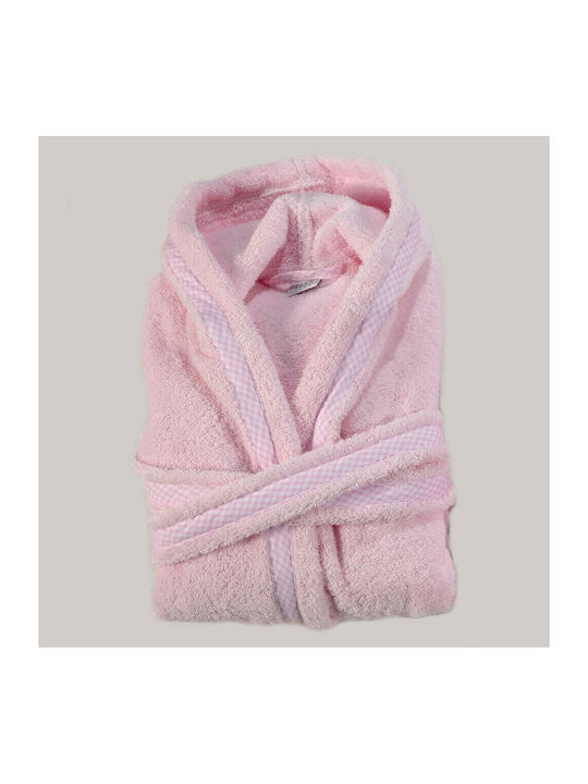 Down Town Home Παιδικό Μπουρνούζι Pink με Κουκούλα Down Town Home Παιδικό Μπουρνούζι Pink με Κουκούλα