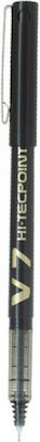 Pilot Hi-Tecpoint Refillable Stift Rollerball 0.7mm mit Schwarz Tinte Schwarz Körper