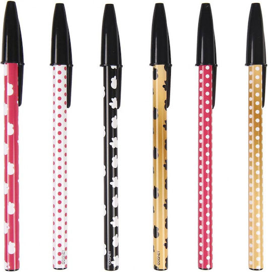 Disney Minnie Στυλό Ballpoint Σετ 6τμχ