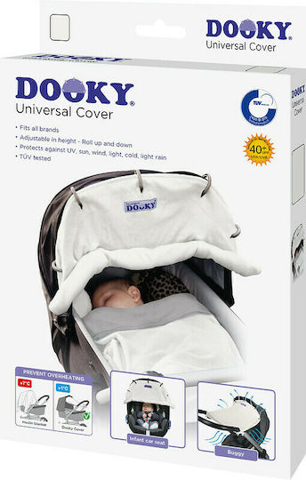 Dooky White Stroller Sunshade Fabric Sunshade Creme