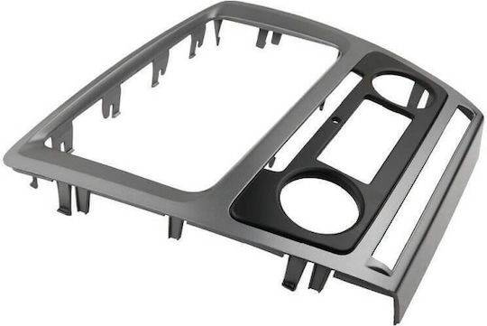 Carner DIN Fascia Panels 2 Din for Skoda Octavia 1Z 2009-2013 with automatic climate control Black/Silver