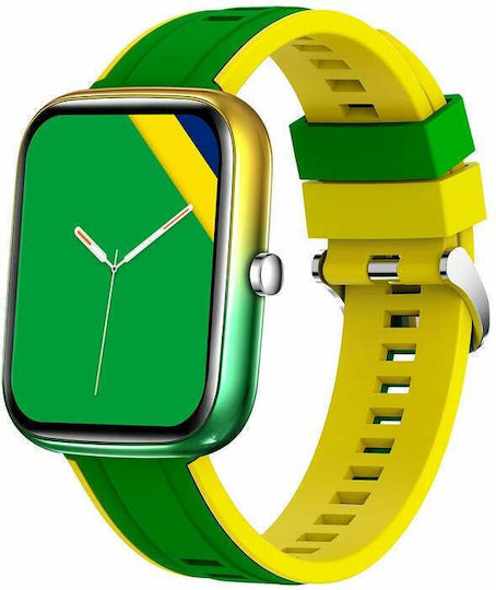 Colmi P8 BR 43mm Smartwatch (Green / Yellow)